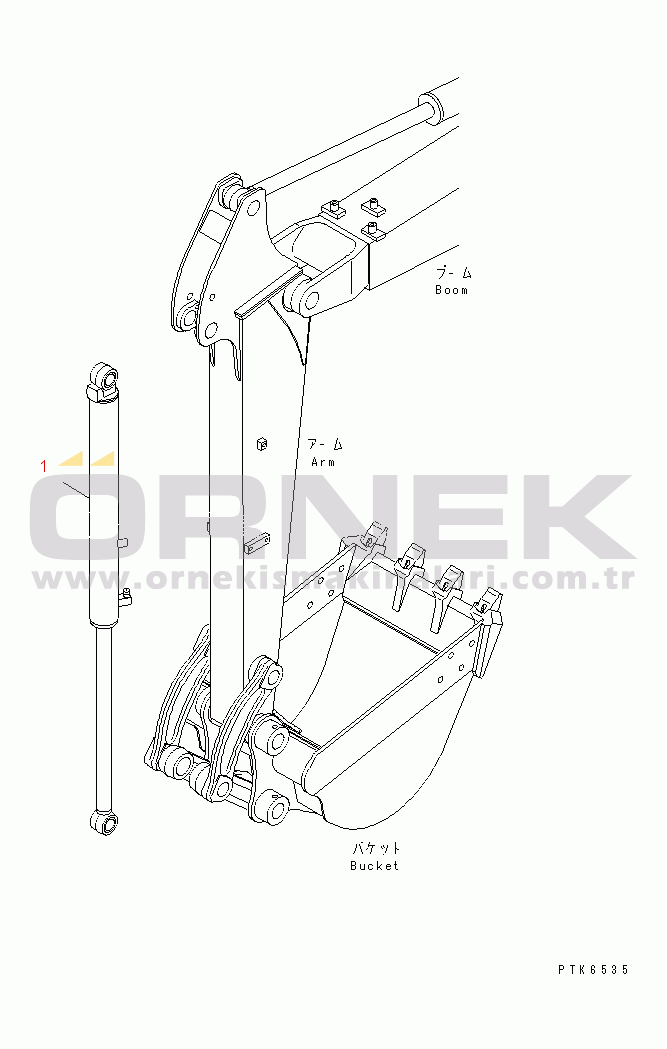 Komatsu PC40MR-2 S/N 8001-UP (Oversea Stan.) BUCKET CYLINDER