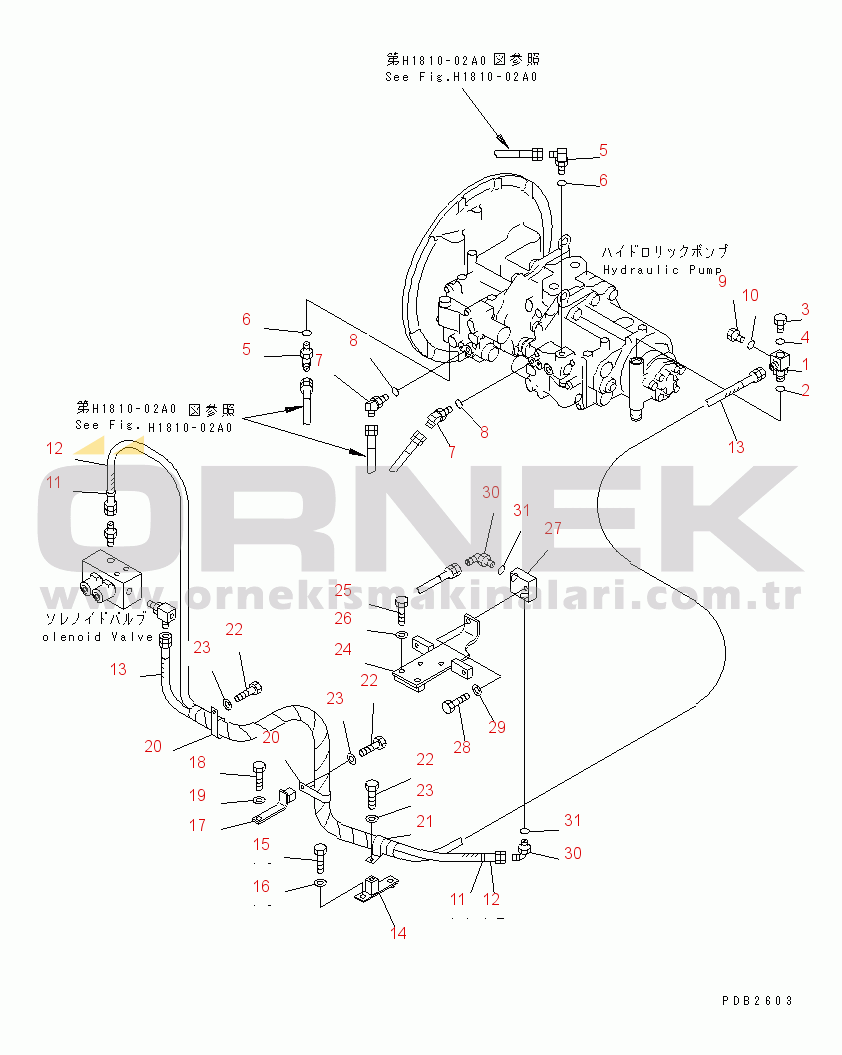 Komatsu PC450-6Z S/N 10001-UP LS LINE (GEAR PUMP LINE) (WITHOUT EPC VALVE)(#10156-11999)