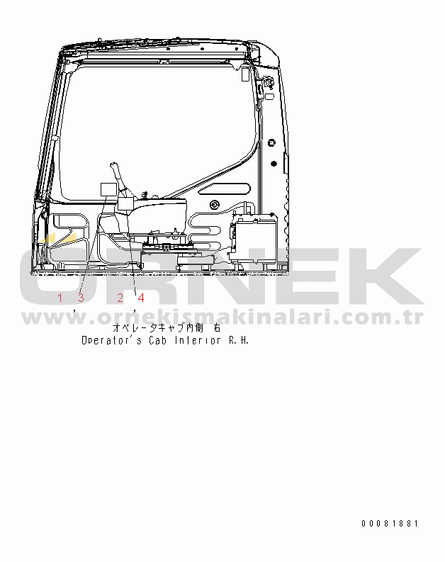 Komatsu PC450-7E0 S/N 30001-UP (ecot3) PLATE (FOR BREAKER KIT)(#65358-)