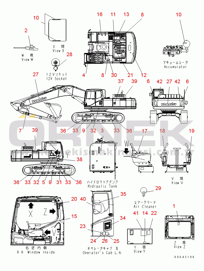 Komatsu PC450-7K-E0 S/N K45001-UP DECAL AND PLATE (PC450)