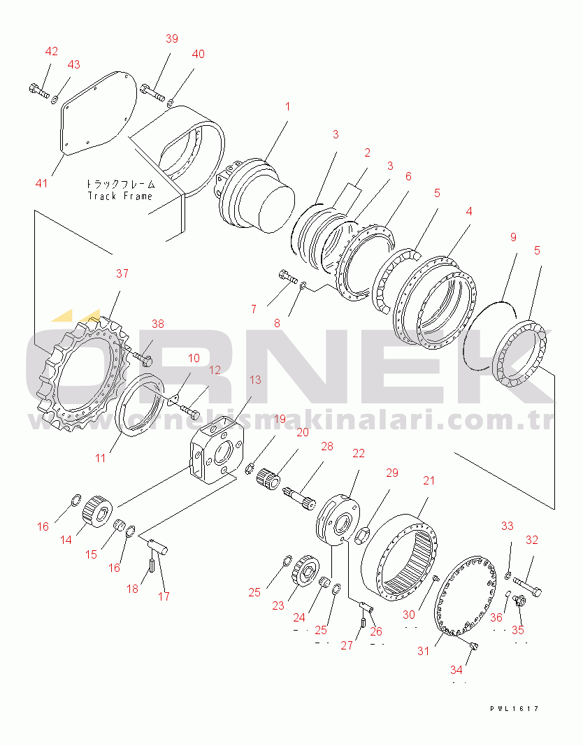 Komatsu PC450-6 S/N 10001-UP (SAA6D125E-2 (Emission) Eng. Installed) FINAL DRIVE