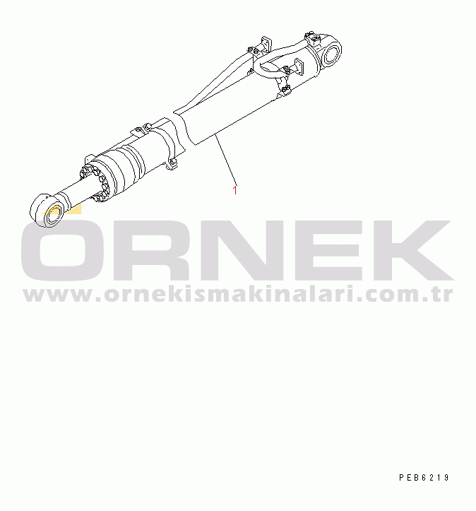 Komatsu PC450-6 S/N 10001-UP (SAA6D125E-2 (Emission) Eng. Installed) ARM CYLINDER