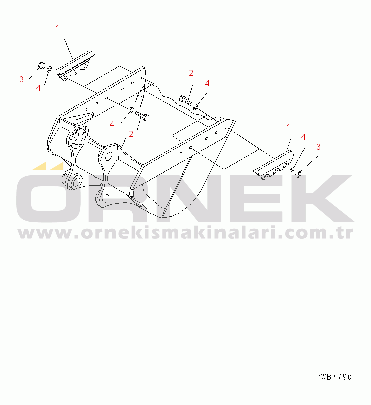 Komatsu PC450-6 S/N 10001-UP (SAA6D125E-2 (Emission) Eng. Installed) SIDE SHROUD(#12001-)