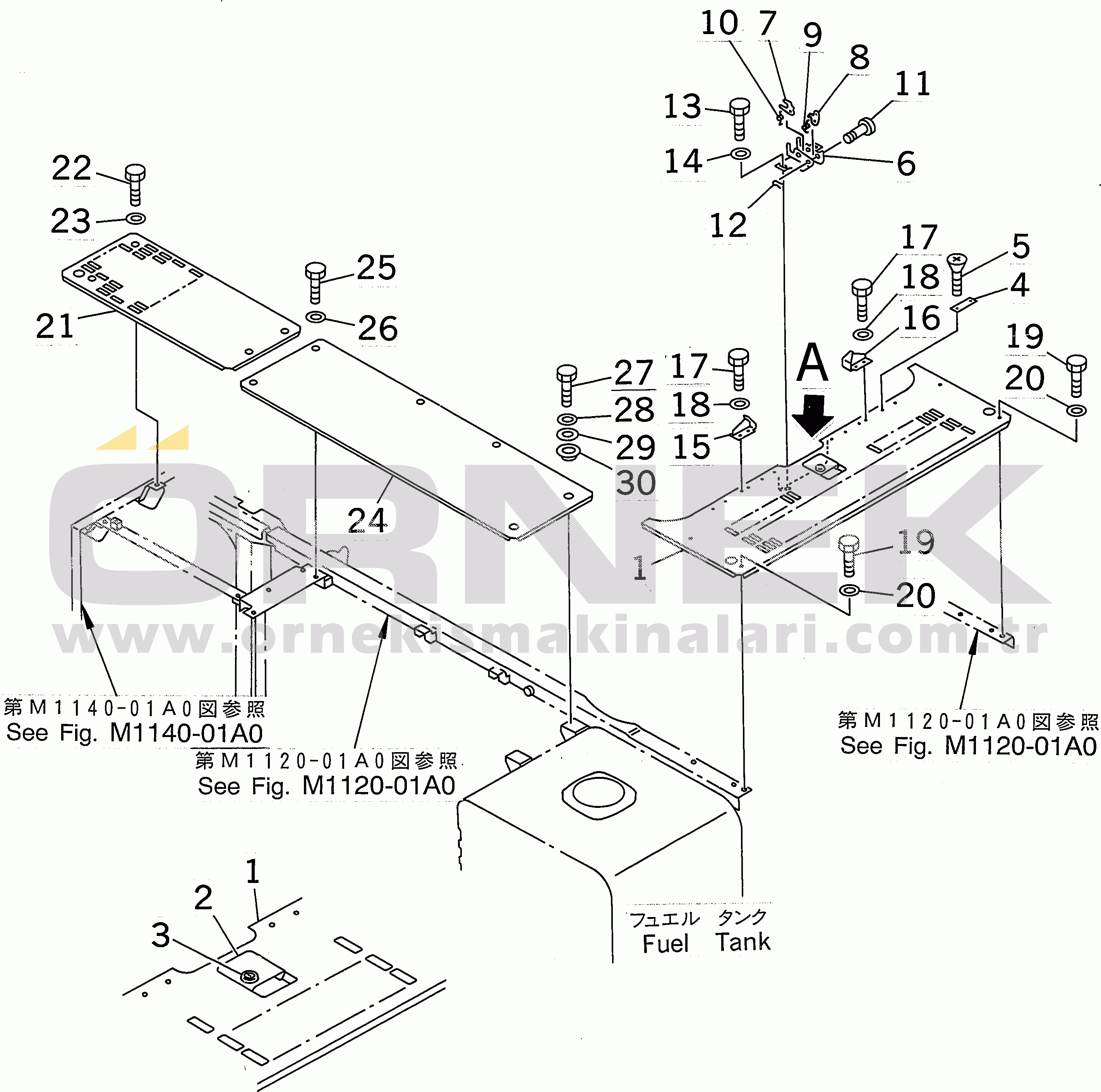 Komatsu PC450-6 S/N 10001-UP COVER (UPPER) (MACHINE CAB)(#10001-11999)
