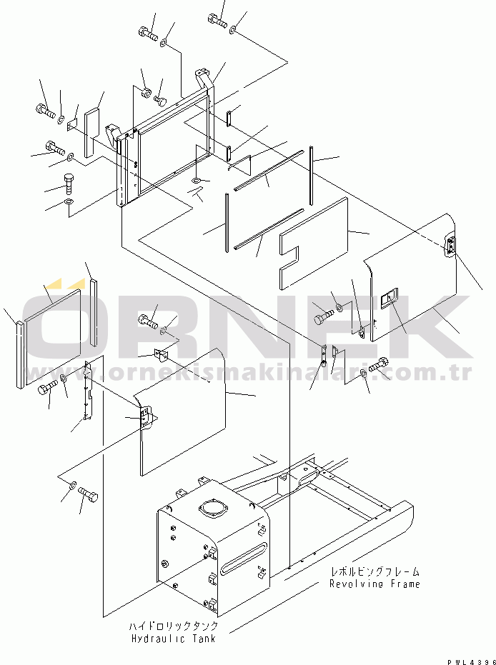 Komatsu PC450-6K S/N K30001-UP LEFT SIDE DOOR (MACHINE CAB)(#K32001-)