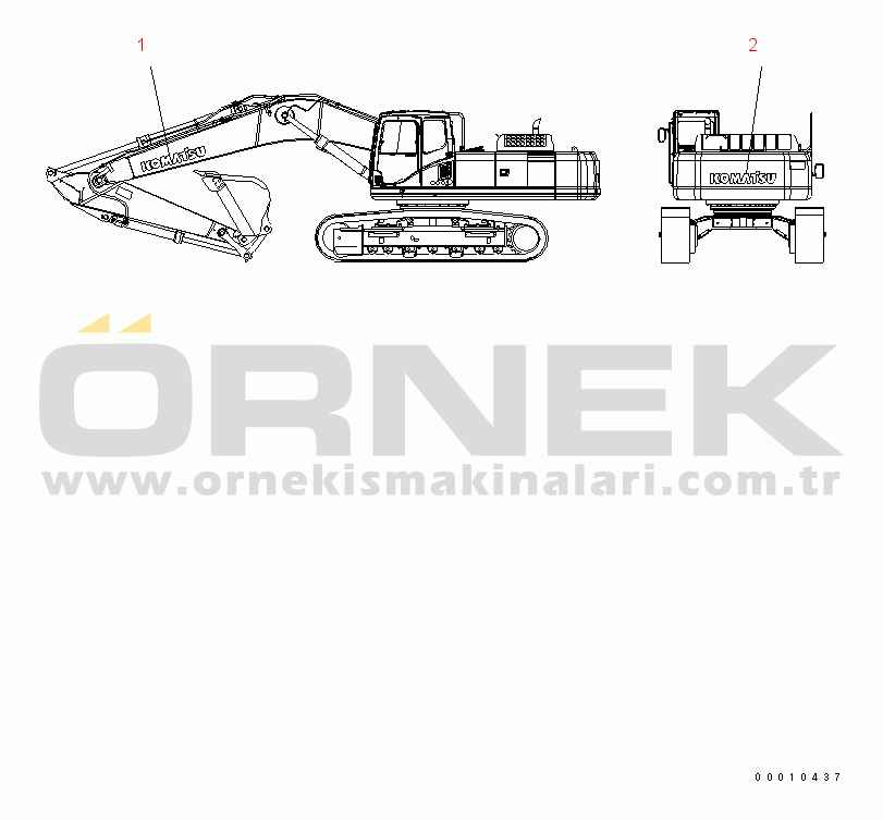 Komatsu PC450-7-M1 S/N 20001-UP LOGO (SMALL)