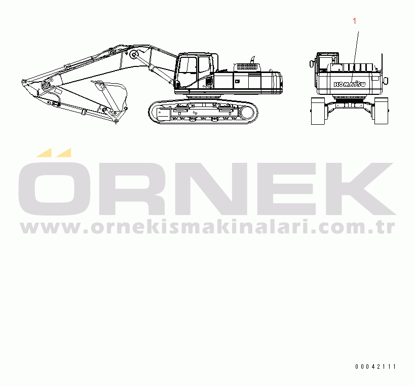 Komatsu PC450LC-7E0 S/N 30001-UP (ecot3) LOGO (1 SET)