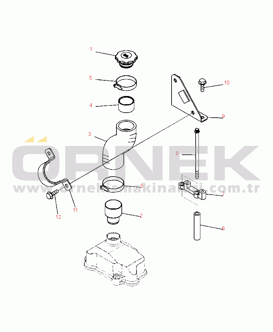 Komatsu PC450LC-8 S/N A10001-UP A1111-A3C5 ROCKER ARM HOUSING COVER OIL FILLER