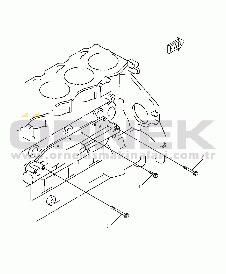 Komatsu PC450LC-8 S/N A10001-UP A3311-A3B3 OIL COOLER MOUNT PARTS