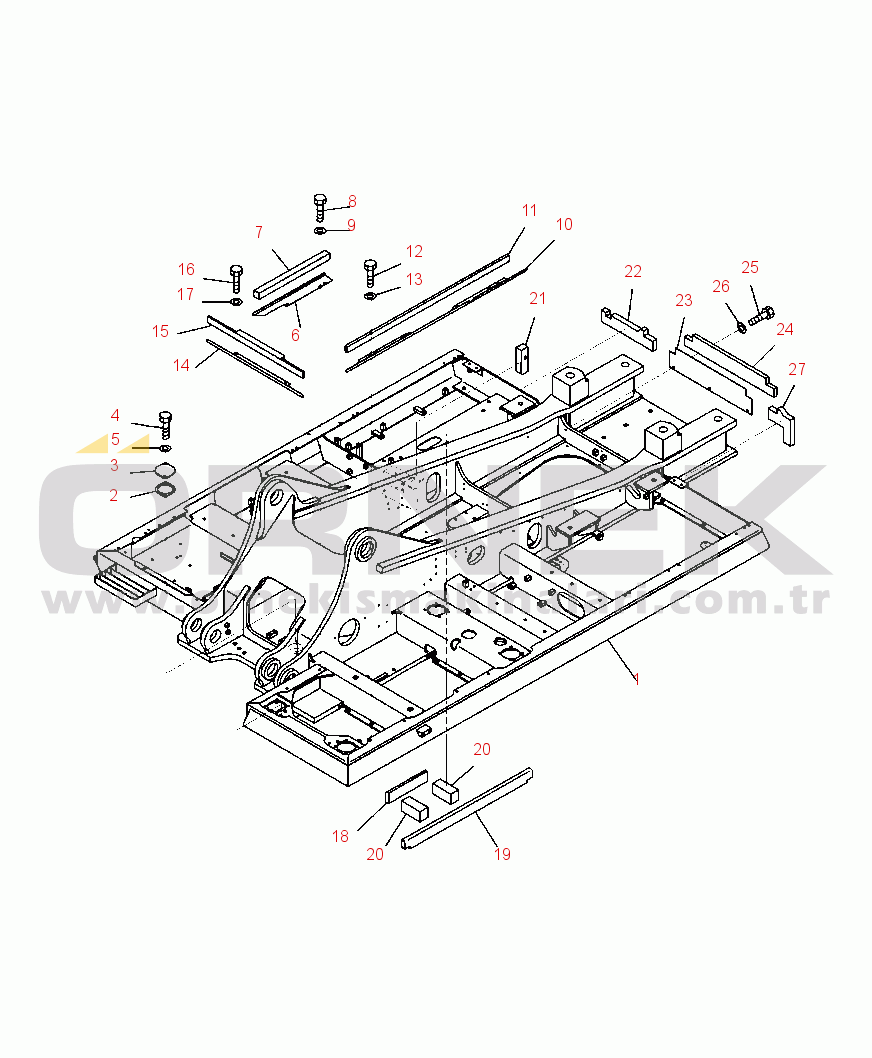 Komatsu PC450LC-8 S/N A10001-UP J1110-02A0 REVOLVING FRAME FOR COUNTERWEIGHT REMOVER (1/3)