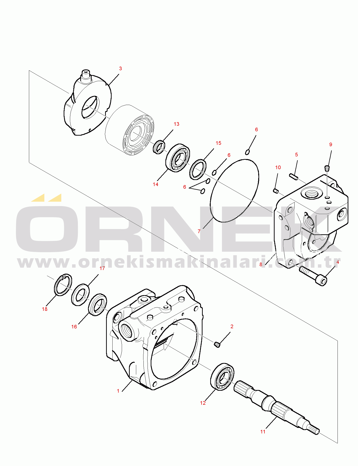 Komatsu PC45R-8 S/N DELUXE F20666-UP HYDRAULIC PUMP (1/6)