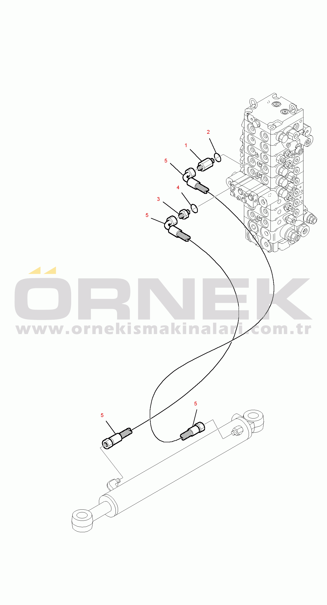 Komatsu PC45R-8 S/N DELUXE F20666-UP HYDRAULIC PIPING (BOOM SWING LINE)