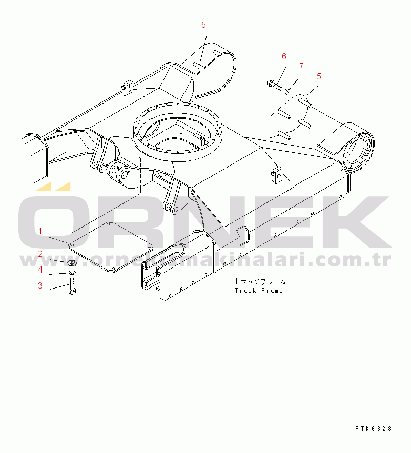 Komatsu PC45MR-1 S/N 1001-UP TRACK FRAME COVER