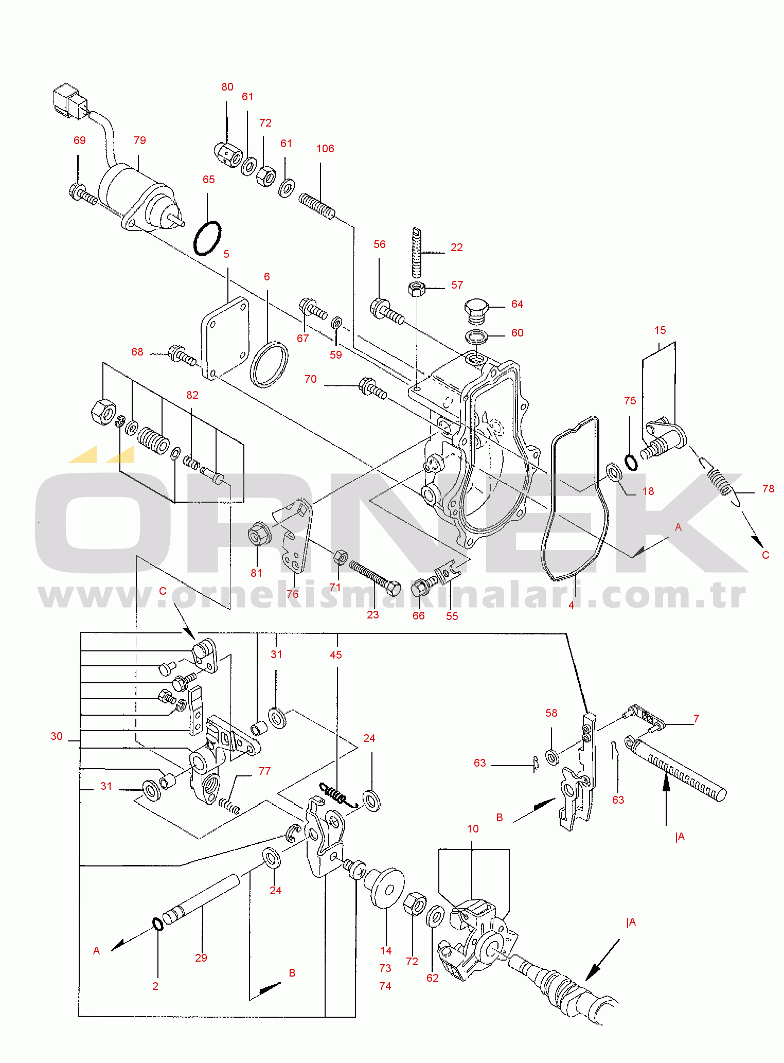 Komatsu PC45R-8 S/N F21251-UP GOVERNOR