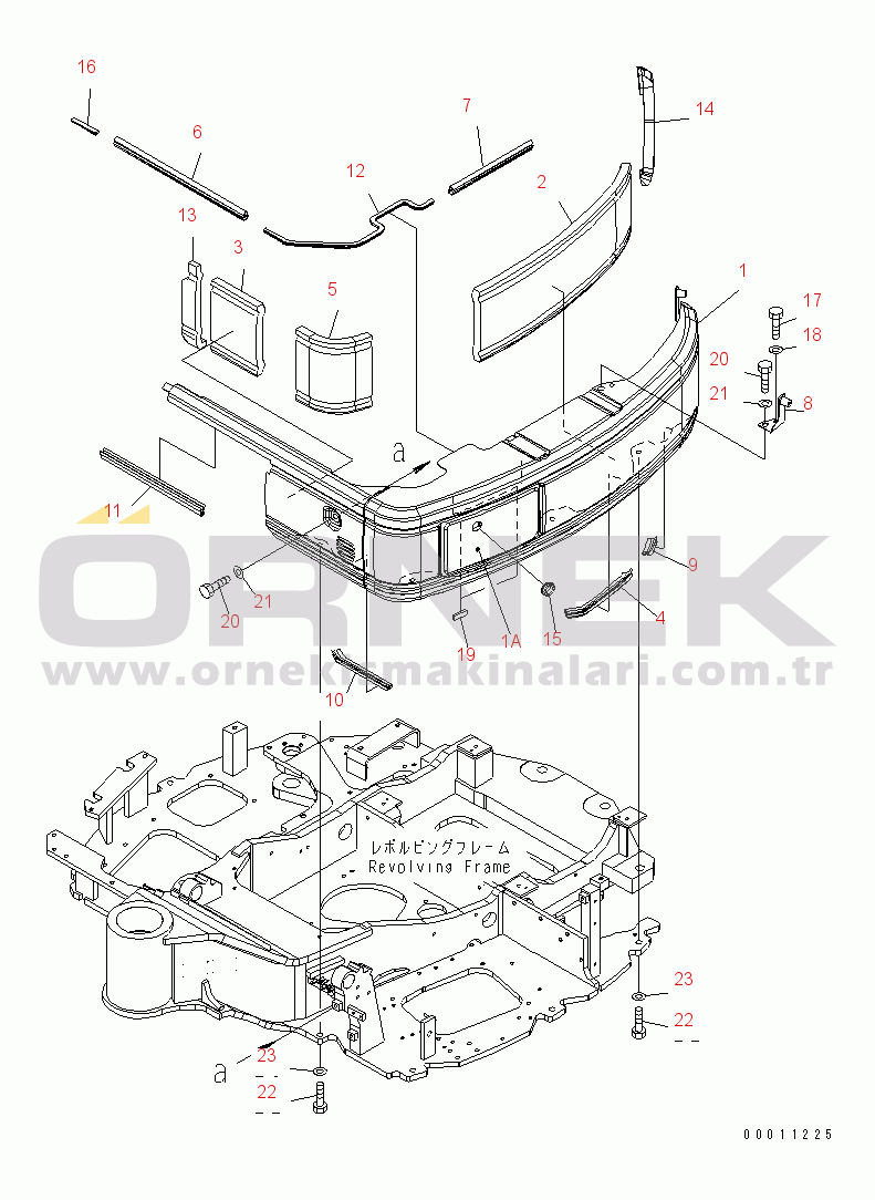 Komatsu PC50MR-2 S/N 5001-UP (Kuzey Amerika İçin) SIDE COVER (L.H.)