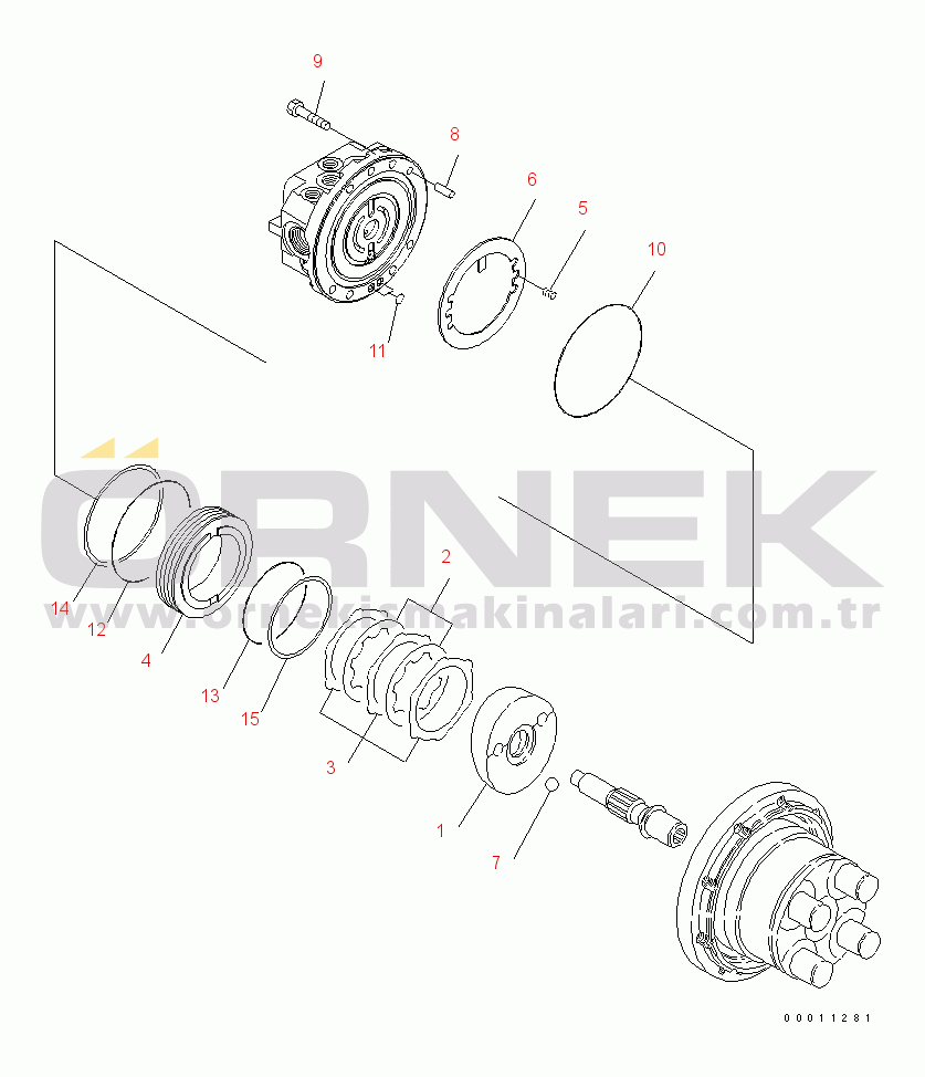 Komatsu PC50MR-2 S/N 5001-UP (Avustralya İçin) TRAVEL MOTOR (INNER PARTS) (3/3)