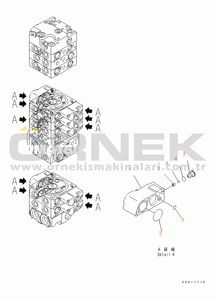 Komatsu PC50MR-2 S/N 5001-UP (Avustralya İçin) MAIN VALVE (9-VALVE) (5/22)