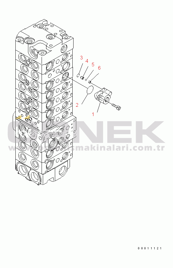 Komatsu PC50MR-2 S/N 5001-UP (Avustralya İçin) MAIN VALVE (9-VALVE) (8/22)