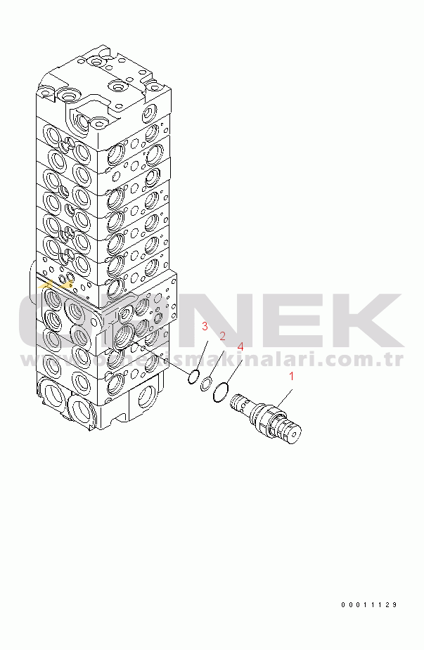 Komatsu PC50MR-2 S/N 5001-UP (Avustralya İçin) MAIN VALVE (9-VALVE) (16/22)