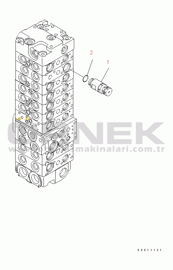 Komatsu PC50MR-2 S/N 5001-UP (Avustralya İçin) MAIN VALVE (9-VALVE) (18/22)