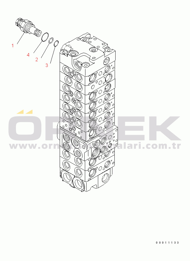 Komatsu PC50MR-2 S/N 5001-UP (Avustralya İçin) MAIN VALVE (9-VALVE) (20/22)