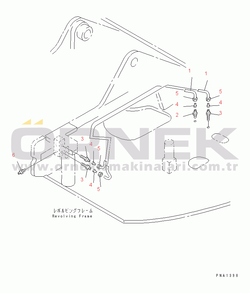 Komatsu PC50UG-2 S/N 8001-UP LUBRICATING LINE