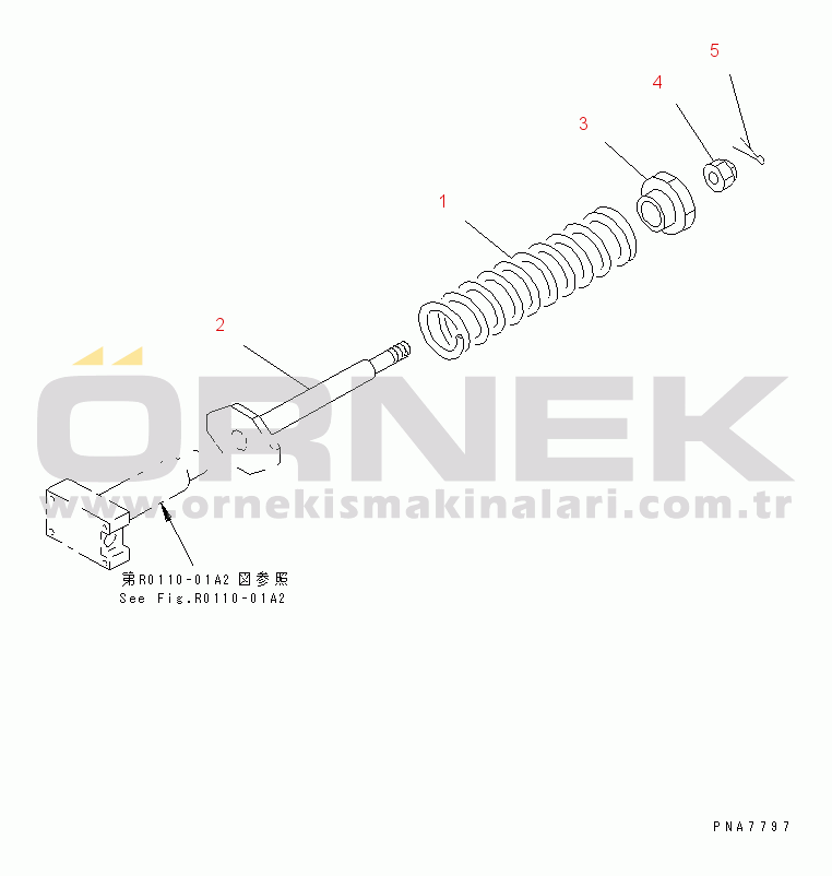 Komatsu PC50UU-2 S/N 8001-UP IDLER CUSHION(#12772-14992)
