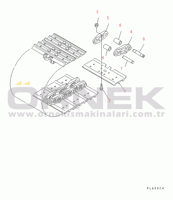Komatsu PC50UU-2 S/N 8001-UP TRACK SHOE (FOR CITY PAD)