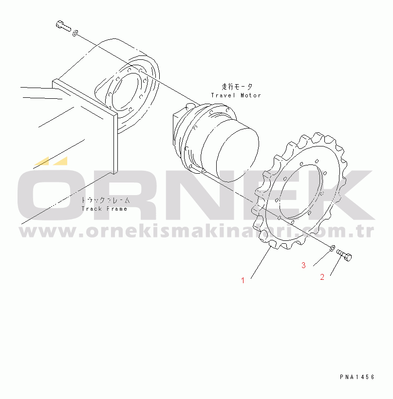 Komatsu PC50UU-2 S/N 8001-UP SPROCKET (RUBBER SHOE)(#8001-12771)