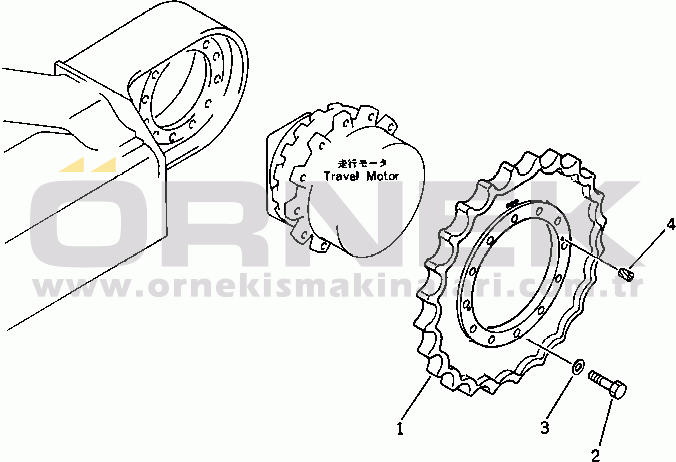Komatsu PC60-3 S/N 18001-UP TRAVEL MOTOR (2/2)