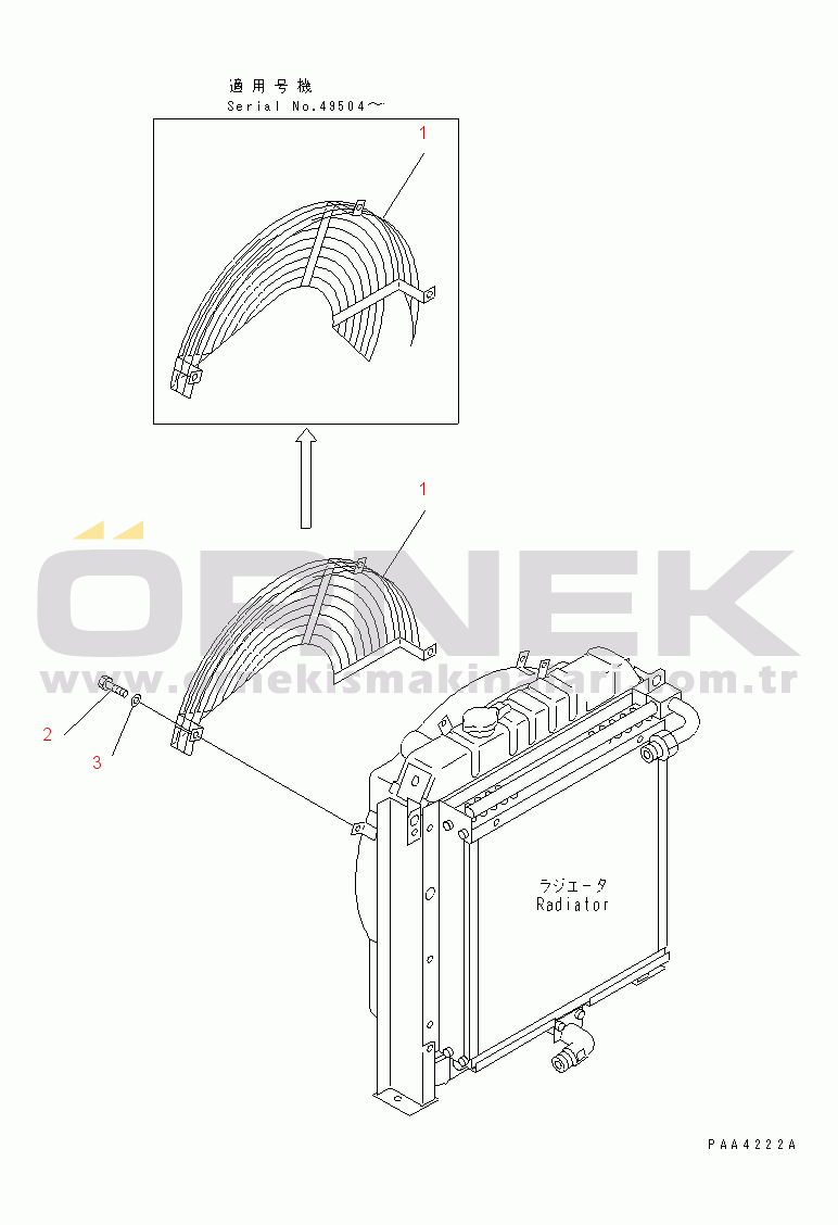 Komatsu PC60-7E-B S/N 45001-UP FAN GUARD(#45001-52373)