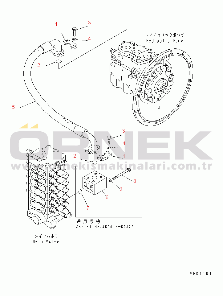 Komatsu PC60-7 S/N 45001-UP DELIVERY LINE