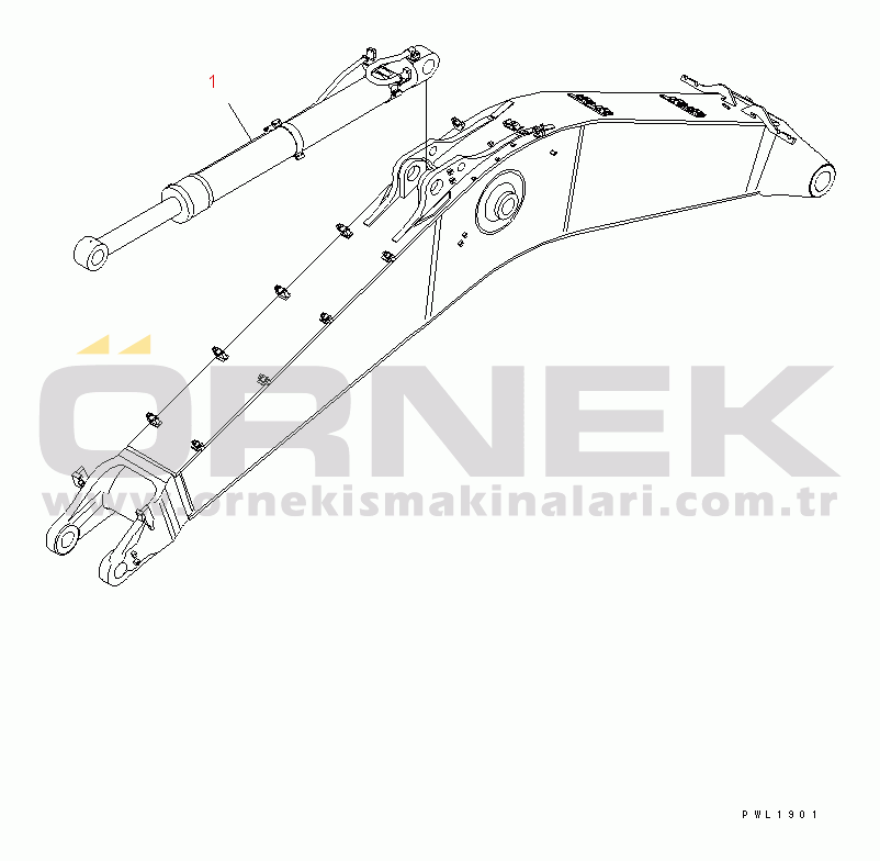 Komatsu PC600-6A S/N 10001-UP (Overseas Version) ARM CYLINDER