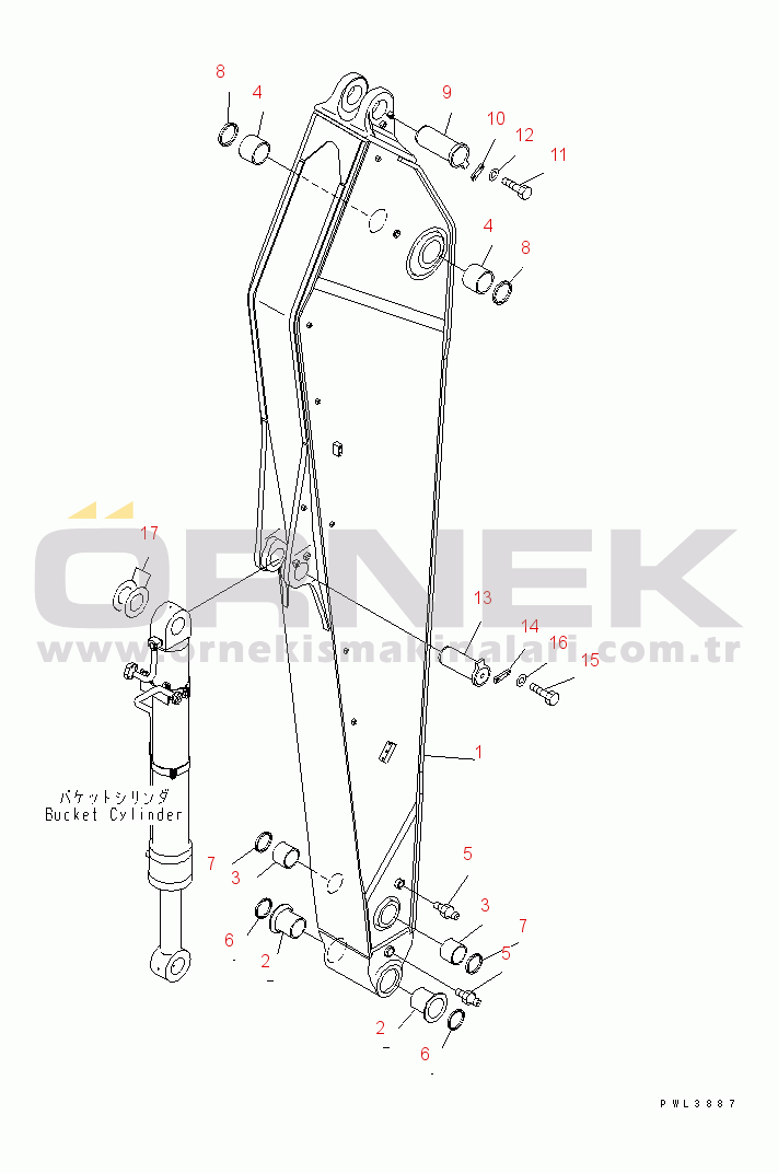 Komatsu PC600-6A S/N 10001-UP (Yurtdışı Versiyonu) ARM (5.2M)