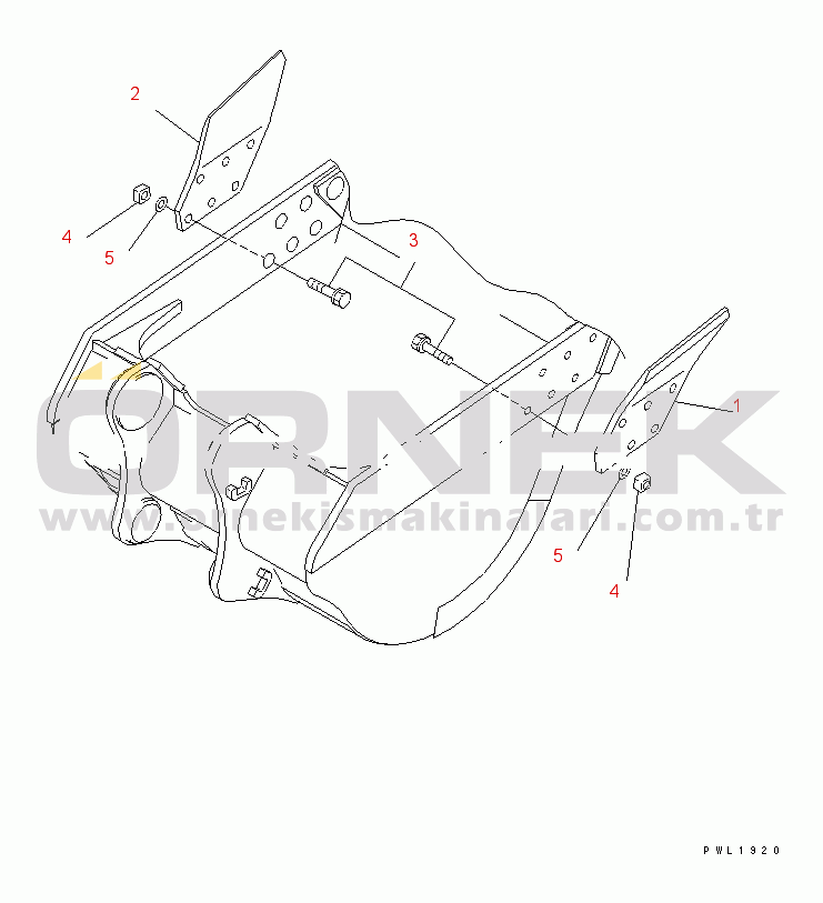Komatsu PC600-6A S/N 10001-UP (Yurtdışı Versiyonu) SIDE CUTTER