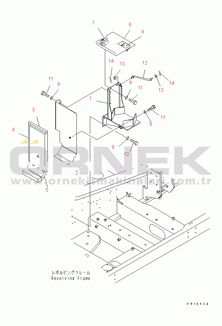 Komatsu PC600-6K S/N K30001-UP PARTITION (MACHINE CAB) (DOOR)