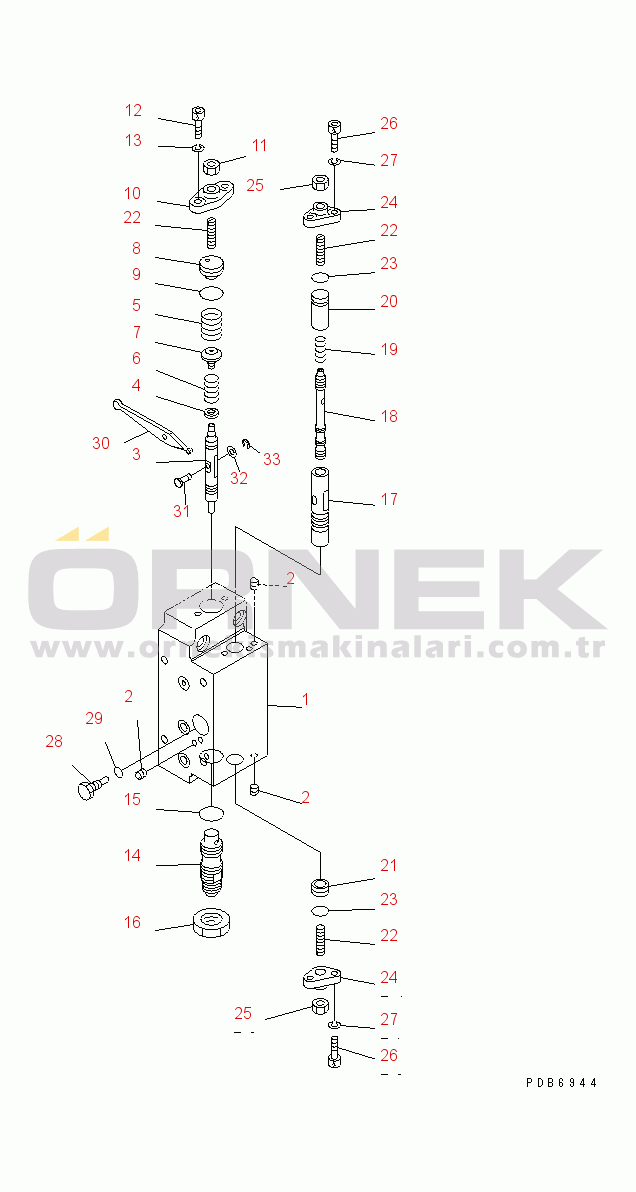 Komatsu PC600-6K S/N K30001-UP MAIN PUMP (7/14) (NO.1 PUMP)