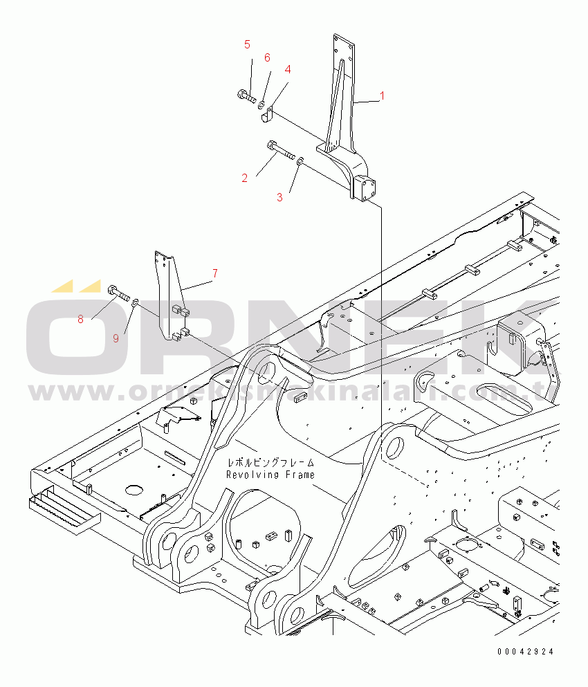 Komatsu PC600-8R S/N 60001-UP (W/O EGR) ATTACHMENT PIPING (BRACKET)