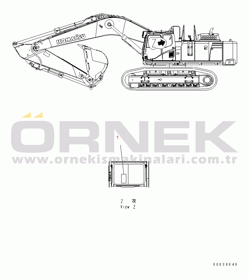 Komatsu PC600-8R S/N 60001-UP (W/O EGR) PLATE (LIFTING CAPACITY) (ENGLISH)