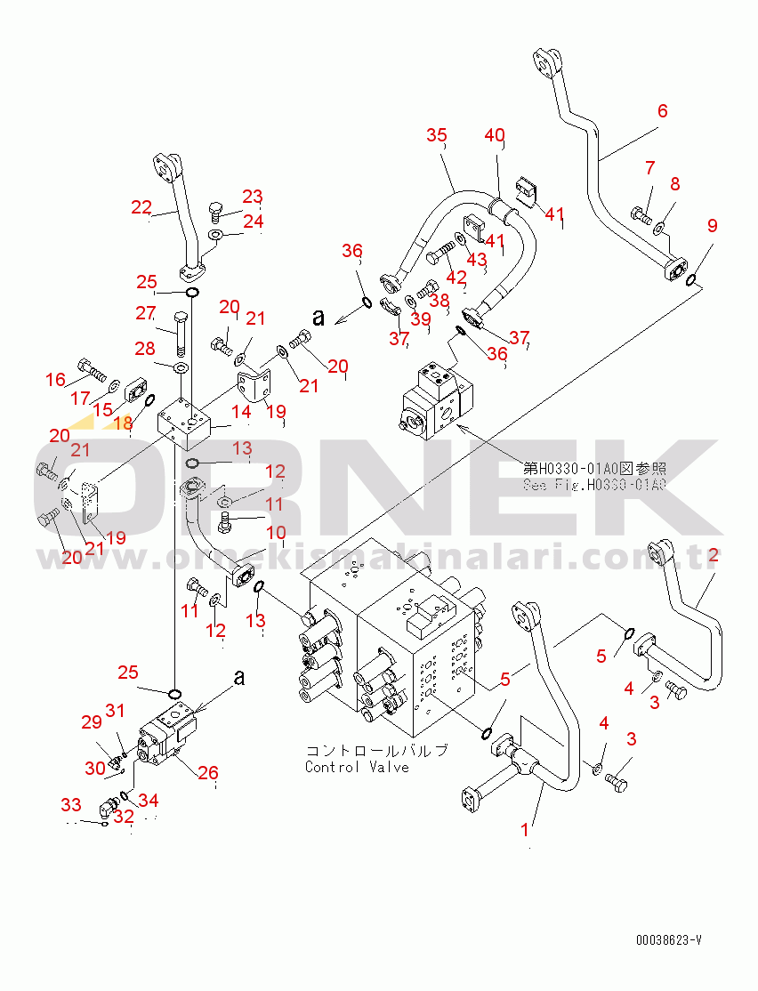 Komatsu PC600-8 S/N 30001-UP (ecot3) ARM AND BUCKET PIPING (VALVE PIPING) (1/2)