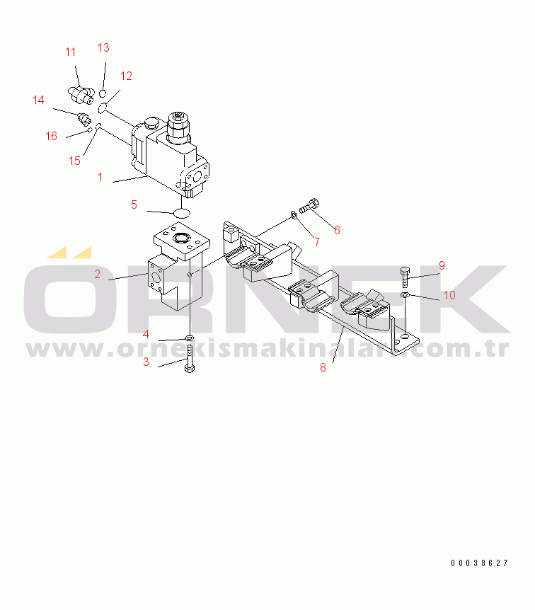Komatsu PC600-8 S/N 30001-UP (ecot3) DRIFT PREVENT PIPING (LOCK VALVE) (FOR BOOM)