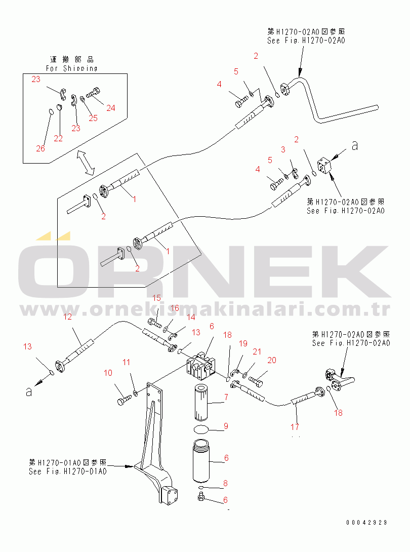 Komatsu PC600-8 S/N 30001-UP (ecot3) ATTACHMENT LINE (HOSE)