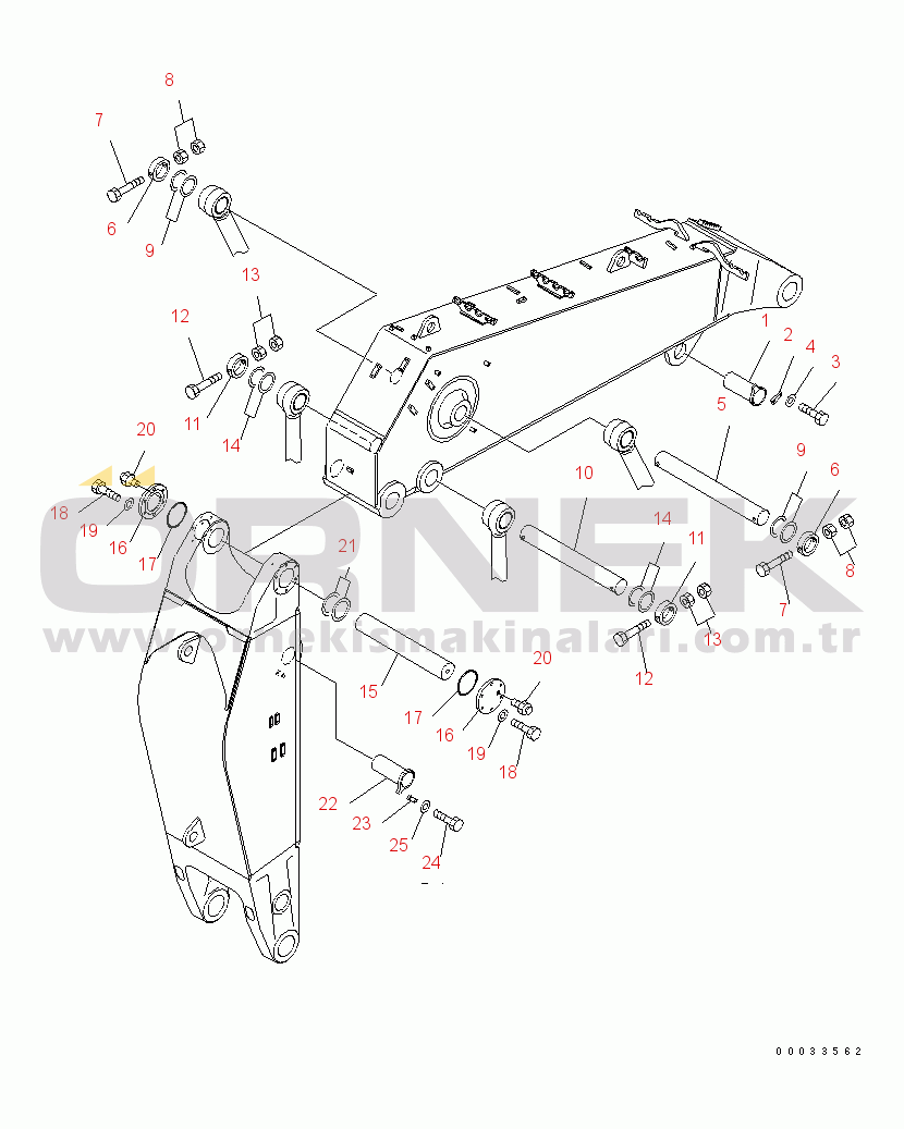 Komatsu PC600-8 S/N 30001-UP (ecot3) WORK EQUIPMENT (LINK PIN) (FOR LOADER) (WITHOUT LINK)