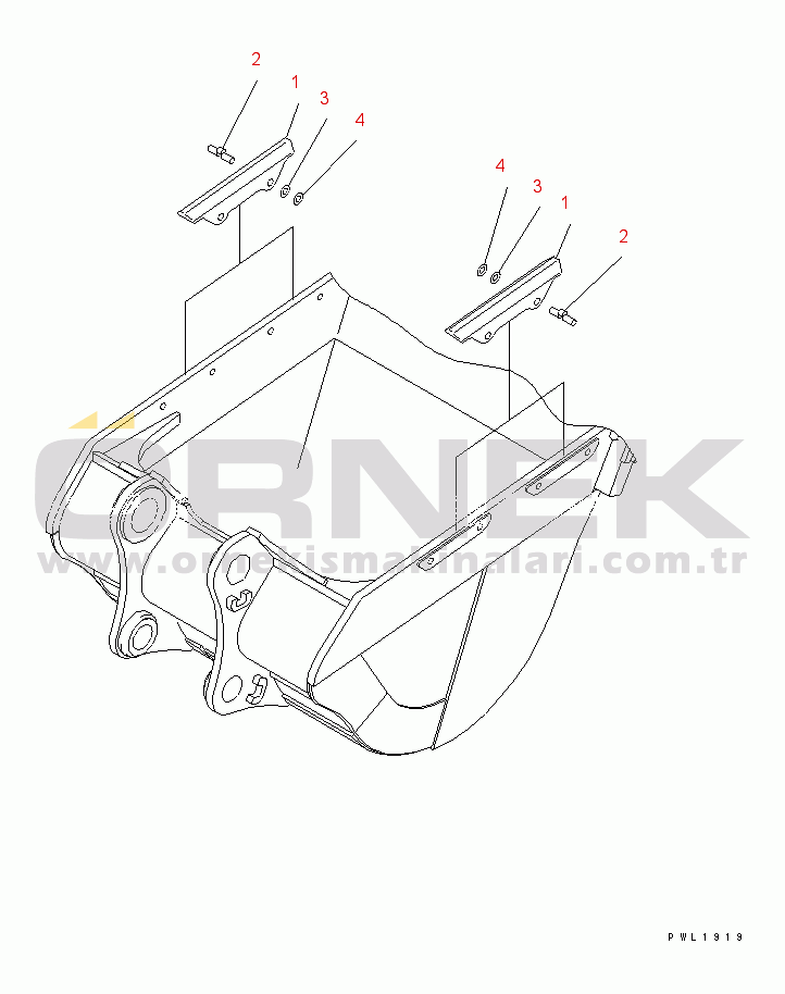 Komatsu PC600LC-6A S/N 10001-UP (Yurtdışı Versiyonu) SIDE CUTTER (FOR HEAVY DUTY BUCKET)