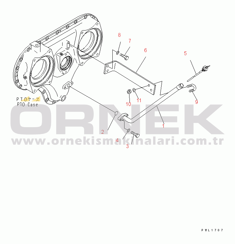 Komatsu PC600LC-7-M1 S/N 20001-UP POWER TAKE OFF (OIL CHECK GAUGE)
