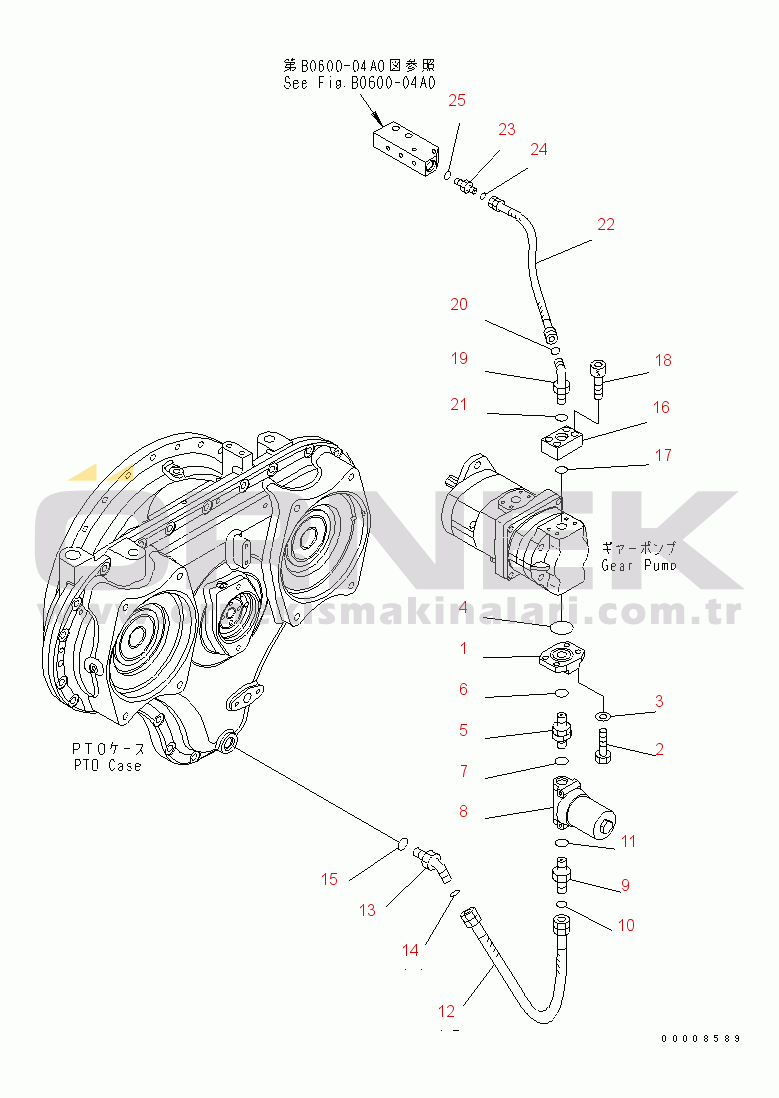 Komatsu PC600LC-7-M1 S/N 20001-UP POWER TAKE OFF (LUBRICATION) (PUMP TO FILTER)