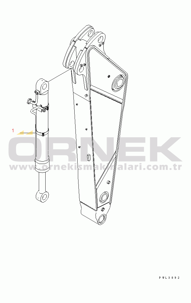 Komatsu PC600LC-7 S/N 20001-UP (Overseas Version) BUCKET CYLINDER (SE SPEC.)