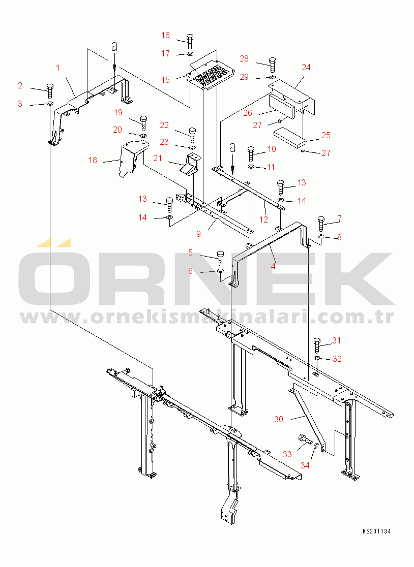 Komatsu PC600LC-8 S/N K50001-UP FRAME (MACHINE CAB) (STEP AND COVER) (#K50001-K50140)