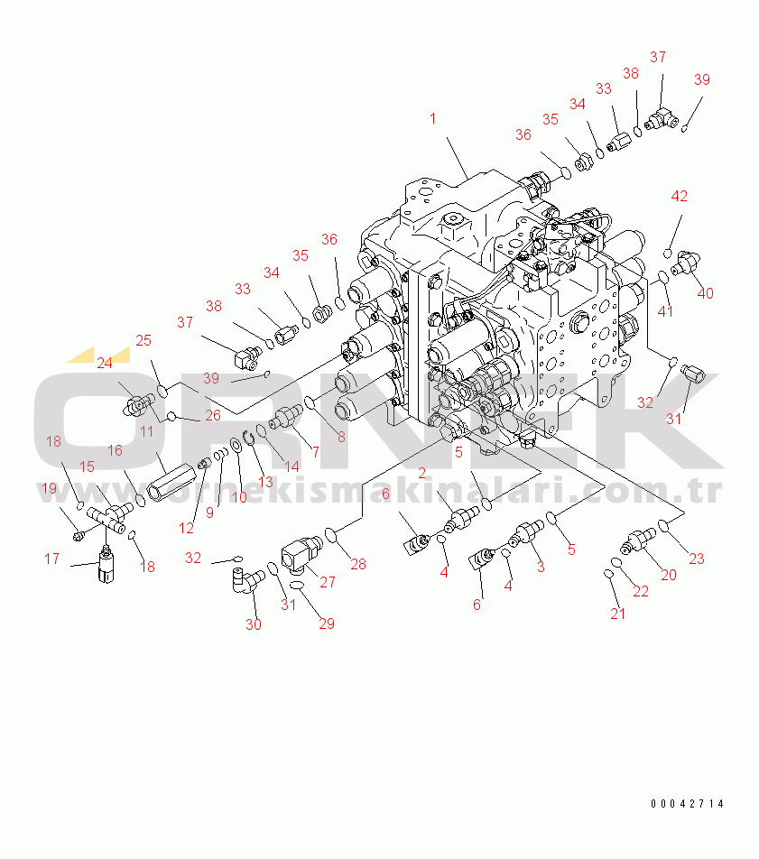 Komatsu PC600LC-8 S/N 30001-UP (ecot3) MAIN VALVE (1 ACTUATOR) (FOR 1 SERVICE VALVE) (1/2)