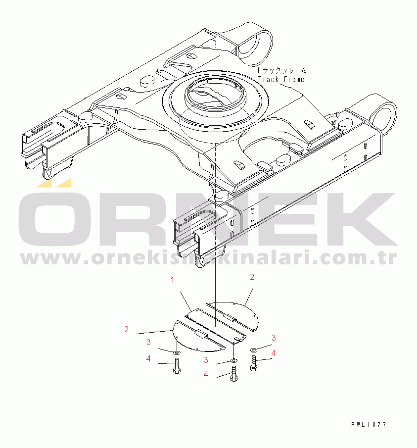 Komatsu PC600LC-8 S/N 30001-UP (ecot3) UNDER COVER (FOR TRACK FRAME)